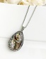 Fashion Silver Copper Inlaid Zircon Shell Drop Necklace