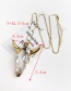 Fashion Gold Crystal Copper Cow Head Necklace