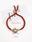Fashion Red Copper Inlaid Zircon Braided Rope Crown Bracelet