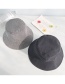 Fashion Small Plaid Solid Color Double Sided Black Double-sided Fisherman Hat