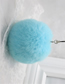Fashion Lake Blue 8cm Rabbit Hair Ball Pendant Keychain