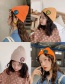 Fashion Smiley Orange Knitted Wool Sequin Cap
