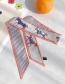 Fashion Horse Vertical Stripes Orange Powder Side Printed Striped Tie Scarf