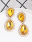 Fashion Yellow Water Droplet Earring