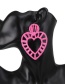 Fashion Black Hollow Alloy Lafite Heart-shaped Earrings