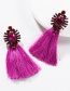 Fashion Color Acrylic-studded Tassel Earrings