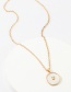 Fashion Blue Alloy Drop Oil Star Moon Necklace
