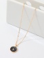 Fashion White Alloy Drop Oil Star Moon Necklace