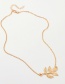 Fashion Gold Alloy Leaf Necklace