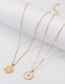 Fashion Gold Round Drops Of Oil Tree Branches Love Necklace