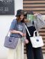 Fashion Gray Cartoon Embroidered Sequin Canvas Shoulder Diagonal Package