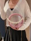 Fashion Color Transparent Round Crochet Yarn Pearl Portable Cross Shoulder Bag