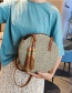 Fashion Khaki Woven Tassel Shoulder Shoulder Shoulder Bag