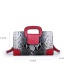 Fashion Red Crocodile Pattern Color Matching Shoulder Bag
