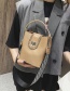 Fashion Khaki Chain Lock: Shoulder Bag: Shoulder Bag