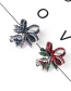 Fashion Blue Alloy Diamond Christmas Bell Brooch