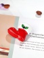 Fashion Red Alloy Dripping Christmas Stocking Brooch