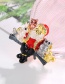 Fashion Color Alloy Drip Painted Studded Santa Claus Animal Brooch