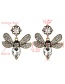 Fashion Rose Red Butterfly Inlaid Colored Diamond Multi-layer Earrings