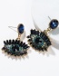 Fashion Blue Eye-studded Earrings