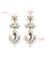 Fashion Black Drop-shaped Multi-layer Acrylic Diamond Flower Earrings