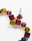 Fashion Color Acrylic Diamond Earrings