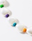 Fashion Color Love Heart Shaped Natural Stone Wood Beaded Necklace