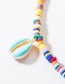Fashion Color Colorful Soft Ceramic Small Round Shell Natural Stone Necklace