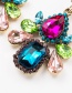 Fashion Pink Multi-layer Drop-shaped Acrylic Diamond Earrings