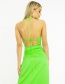 Fashion Fluorescent Green Strap Hanging Neck Two-piece Skirt