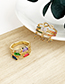 Fashion Gold Color Round Shape Decorated Ring