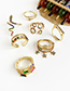 Fashion Gold Color Multi-layer Design Opening Ring