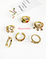 Fashion Gold Color Multi-layer Design Opening Ring