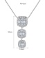 Fashion Platinum Copper Inlaid Zirconium Necklace