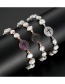 Fashion White Beads Round Cross Pearl Adjustable Bracelet