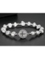 Fashion Black Beads Round Cross Pearl Adjustable Bracelet