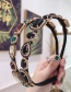 Fashion Color Cloth Hot Drilling Knotted Wide-brimmed Headband