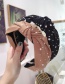 Fashion Black Hot Drilling Pearl Knotted Wide-brimmed Headband
