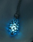 Fashion Blue And Green Luminous Starry Night Pearl Fat Drops Open Openwork Necklace