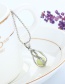 Fashion Green Luminous Hollow Spiral Water Droplets Glowing Necklace