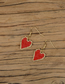Fashion Red Stainless Steel Love Heart Bracelet Necklace Set