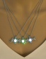 Fashion Blue Green Open Love Glow Necklace