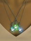 Fashion Blue Green Hollow Luminous Necklace