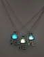 Fashion Yellow Green Love Hollow Fluorescent Necklace