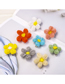 Fashion Pink Wool Flower Hair Clip Wool Flower Hairpin Candy Color Duckbill Clip