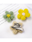 Fashion Yellow Wool Flower Hair Clip Wool Flower Hairpin Candy Color Duckbill Clip