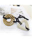 Fashion Brown Simple Triangle Hand-woven Hair Ring Braided Retro Geometric Pole Ponytail Bandage