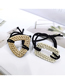 Fashion White Rectangular Hand-woven Hair Ring Braided Retro Geometric Pole Ponytail Bandage