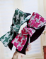 Fashion Dark Green Double-layer Bow Headband Fabric Color Double-layer Large Bow Wide-brimmed Headband