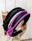 Fashion Black And White Drilling Rhinestone Chain Twist Knot Headband Rhinestone Chain Twist Headband